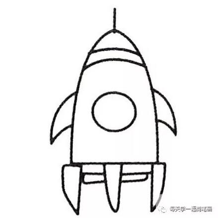 火箭简笔画教程图片