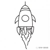 火箭简笔画教程图片