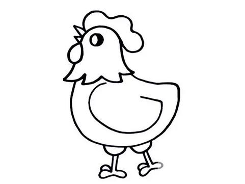 简单的大公鸡简笔画教程图片