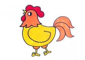 简单的大公鸡简笔画教程图片