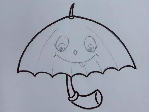 小雨伞简笔画教程