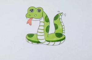 简单蛇的简笔画教程图片