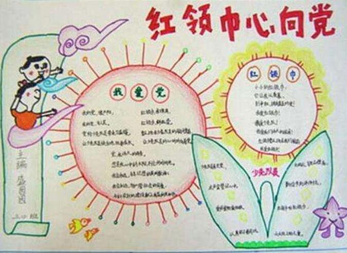 红领巾童心向党手抄报内容图片大全