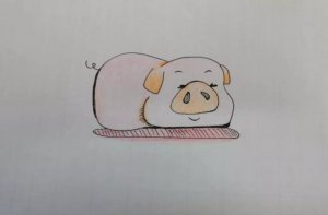 快乐猪的简笔画教程图片