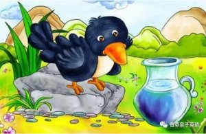 双语故事：乌鸦喝水的故事