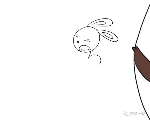 小兔子拔萝卜简笔画教程图片
