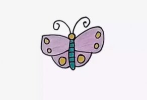 3种破茧成蝶的蝴蝶简笔画教程图片