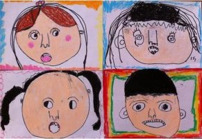 幼儿园中班美术活动教案：我的自画像