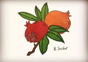 水果石榴简笔画教程图片