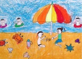 快乐的暑假儿童画作品欣赏（25p）