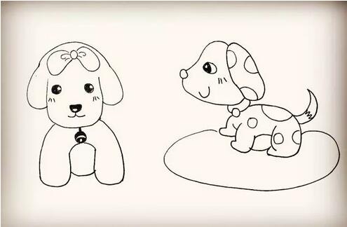 可爱的小狗简笔画教程图片