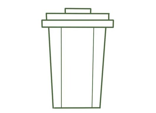 垃圾桶怎么画？可回收垃圾桶简笔画教程图片