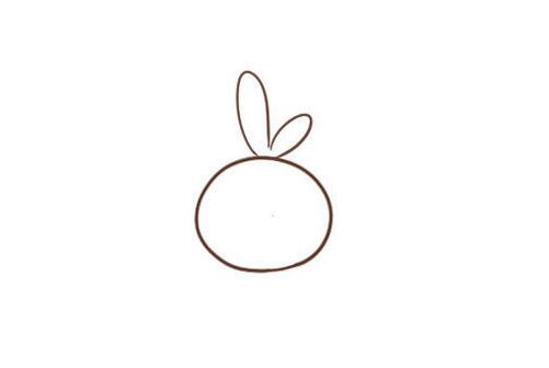 吃胡萝卜的小白兔简笔画教程图片