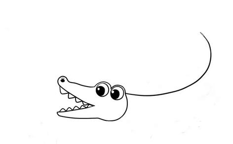 小鳄鱼简笔画教程图片