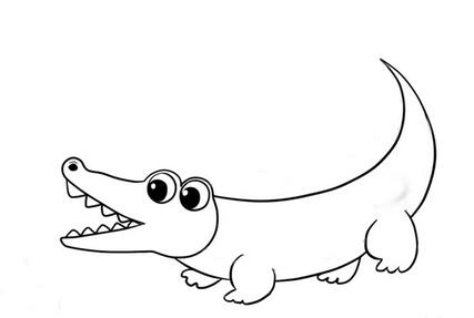 小鳄鱼简笔画教程图片