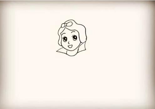 卡通人物白雪公主简笔画教程图片
