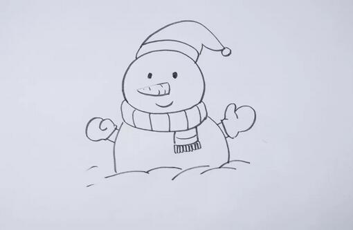 堆雪人简笔画教程图片