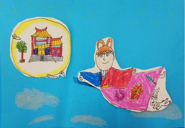 关于中秋节儿童画图片作品欣赏
