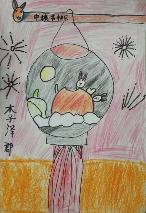 关于中秋节儿童画图片作品欣赏