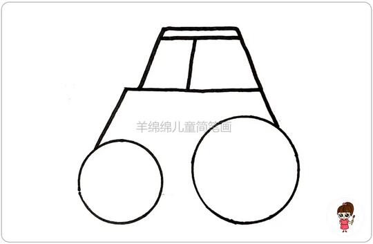 儿童挖掘机简笔画教程图片