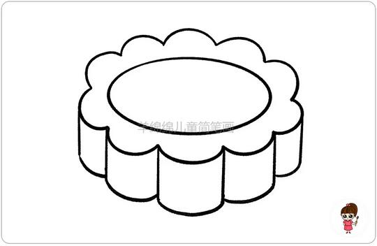 中秋节月饼简笔画教程图片