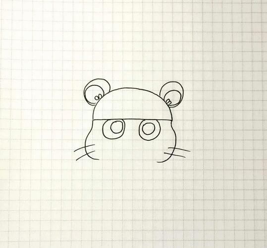 可爱的小仓鼠简笔画教程图片