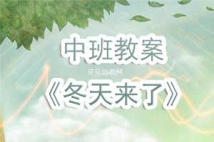 幼儿园中班《冬天来了》教案及反思