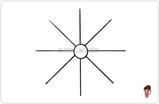 重阳节，学习画菊花简笔画