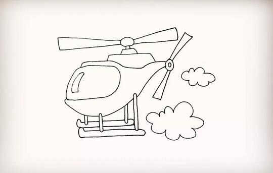 炫酷的直升飞机简笔画教程图片