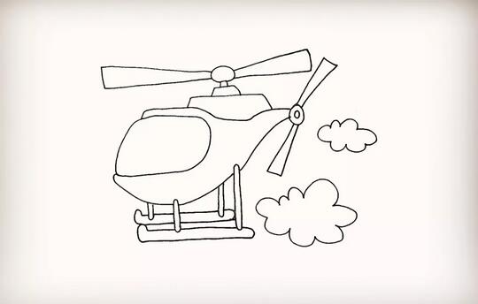 炫酷的直升飞机简笔画教程图片