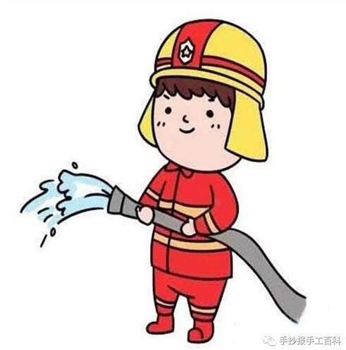 消防员简笔画教程图片