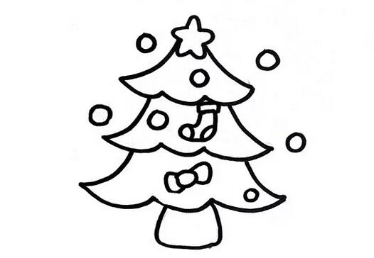 圣诞树简笔画怎么画