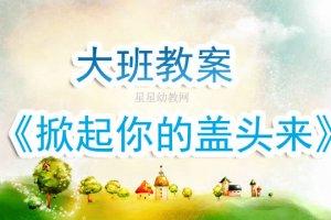 幼儿园大班教案《掀起你的盖头来》