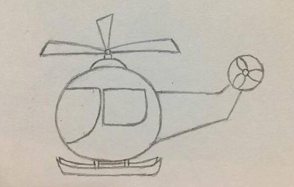 直升飞机简笔画教程图片
