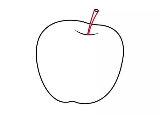 水果红苹果简笔画教程图片