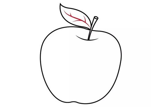 水果红苹果简笔画教程图片