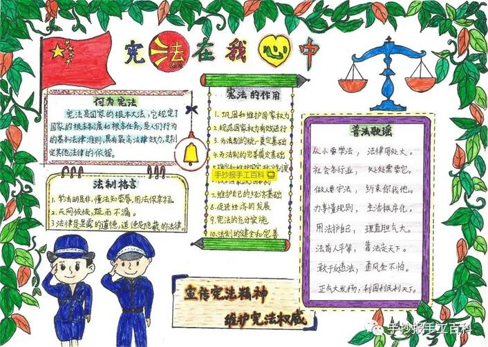 小学生宪法手抄报简单漂亮