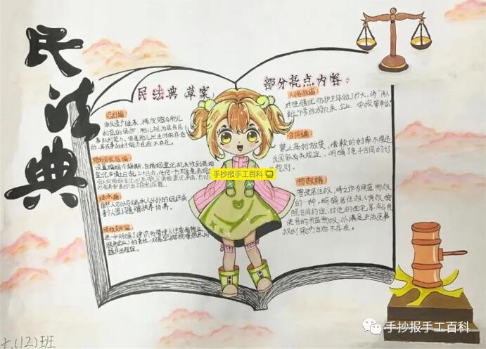 中国民法典手抄报图片