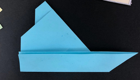手工折纸轮船的折法步骤图片