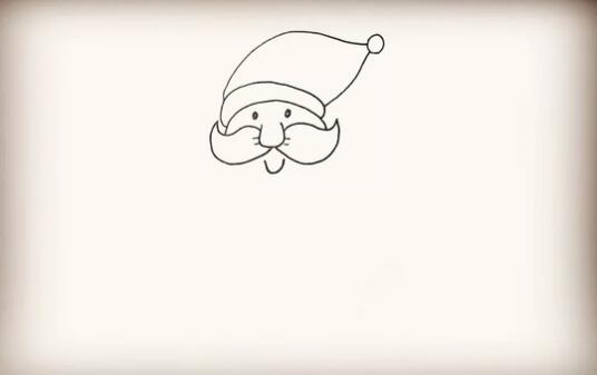 卡通圣诞老人简笔画怎么画教程图片