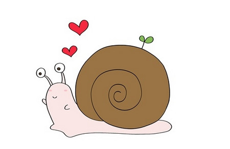 如何画蜗牛简笔画步骤图片