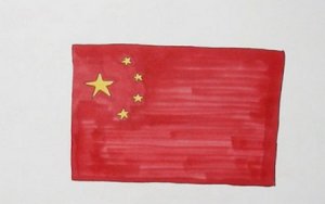 中国国旗简笔画怎么画步骤图片