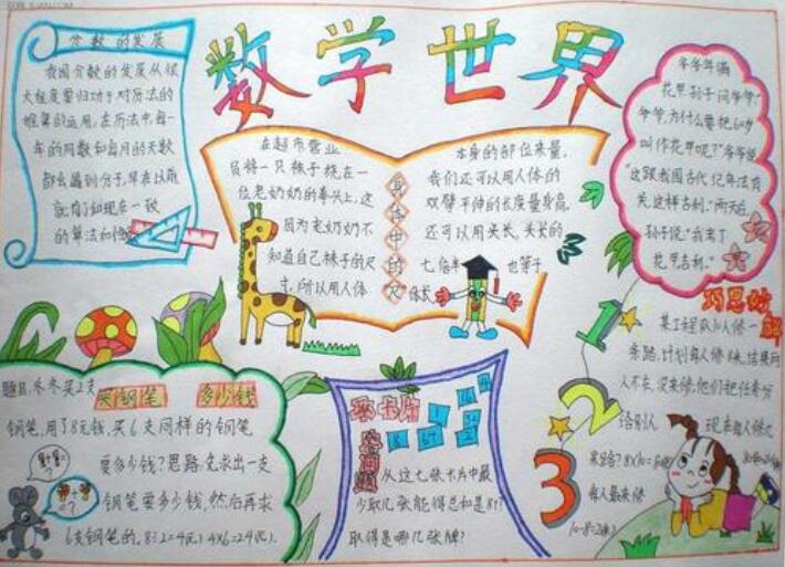 小学数学手抄报图片简单又漂亮