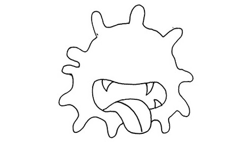 细菌病毒简笔画教程图片