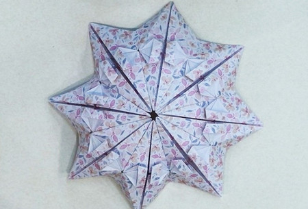 雨伞手工折纸步骤图解