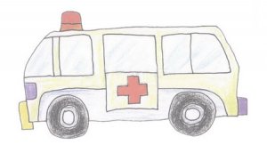 救护车简笔画怎么画步骤图片
