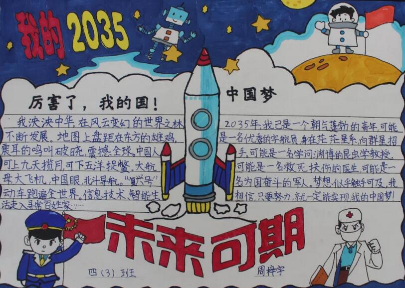 未来2035年的祖国手抄报图片大全