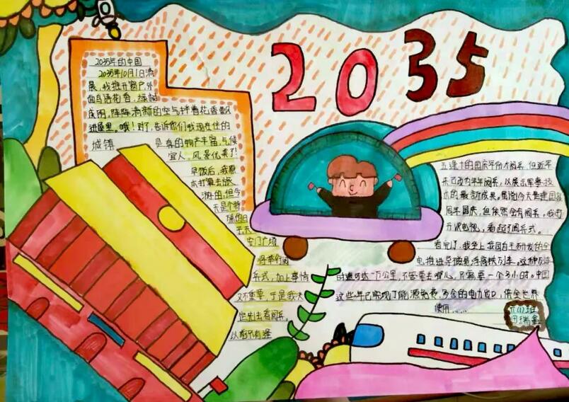 未来2035年的祖国手抄报图片大全