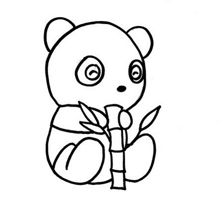 大熊猫简笔画怎么画步骤图片