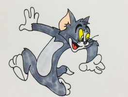 《猫和老鼠》汤姆猫简笔画步骤图片